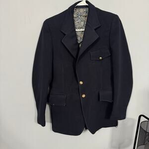 Vintage Balmoral Weatherproofs Dark Blue Navy Suit Jacket Approx Mens Size Small